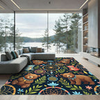 Whimsical Boho Teddy Bear Dreamcatcher Rug