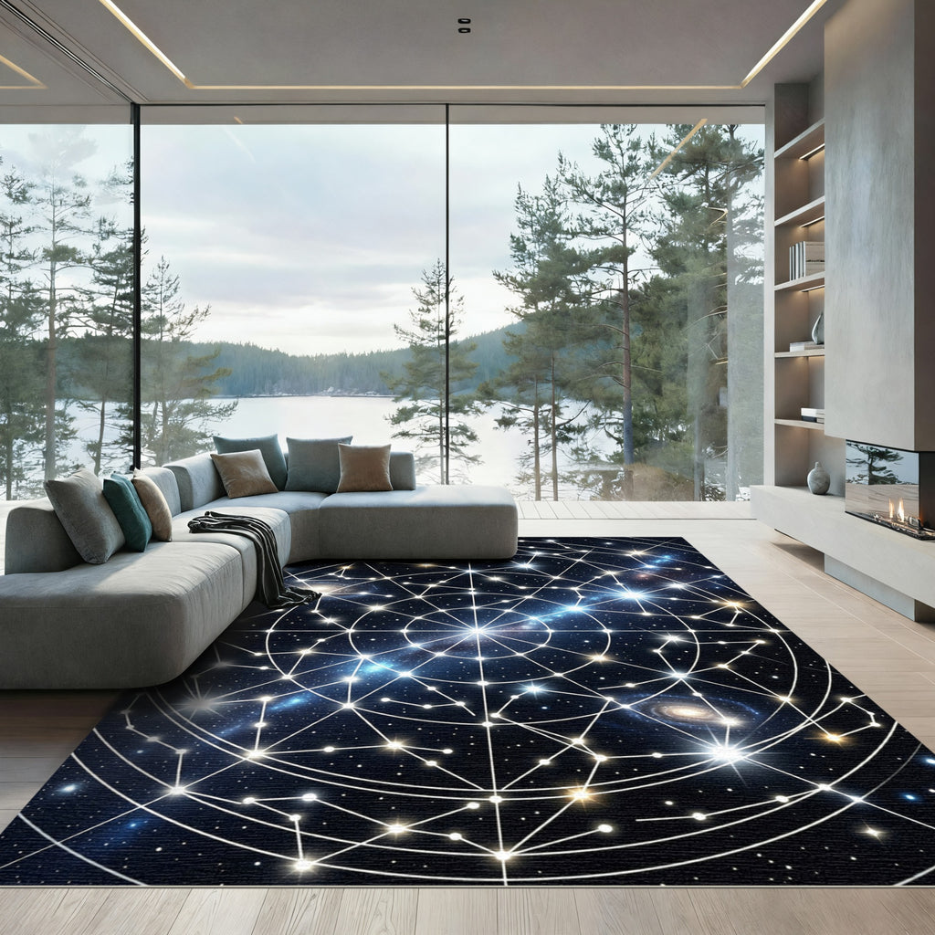 Celestial Star Map Cosmos Rug