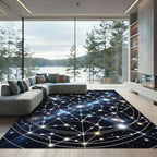 Celestial Star Map Cosmos Rug