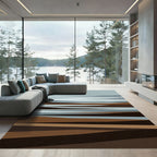 Minimalist Abstract Earth Tone Landscape Rug