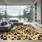 Golden Bengals Black Spot Repeat Rug