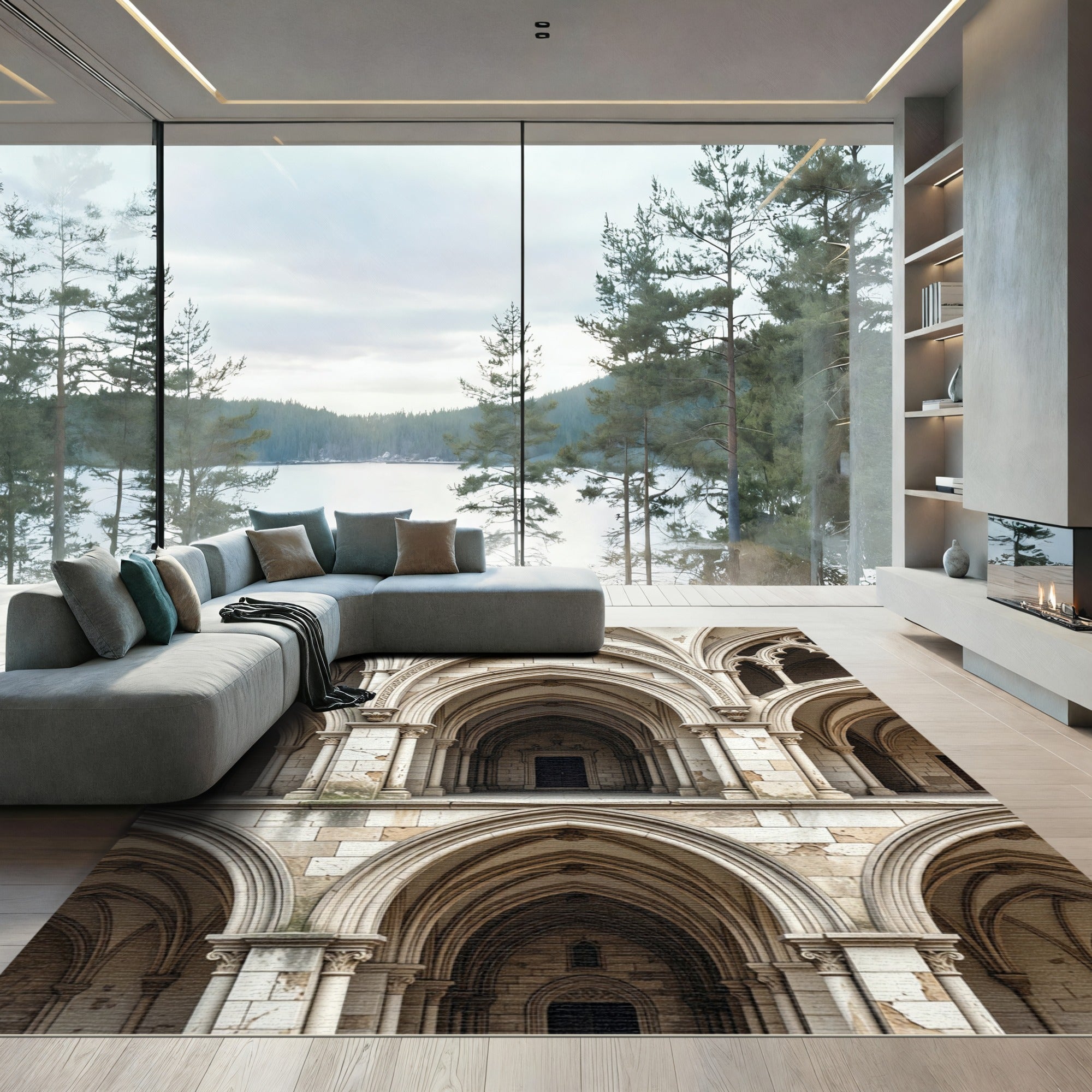Classical Stone Archway Medina Rug