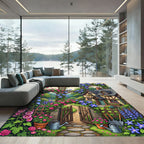 Enchanted Cottage Rose And Clematis Garden Rug