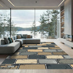 Mottled Brick Pattern Texture Rug