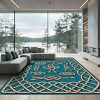 Nautical Knots Cream Border Rug
