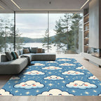 Cheerful Starry Sky Cloud Celestial Rug