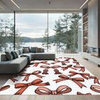Coral Bow Pattern Repeat Image Rug