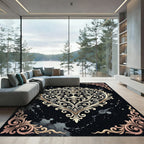 Ornate Antique Cream Heart Filigree Rug