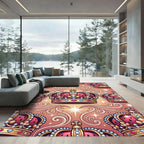 Regal Crown Jewel Ornate Background Rug