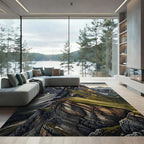 Craggy Mountain Peaks Rug