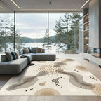 Organic Dot Circles Earth Tones Rug