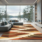 Terracotta Terraced Earth Layers Rug