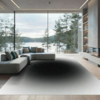 Black and White Gradient Swirl Rug