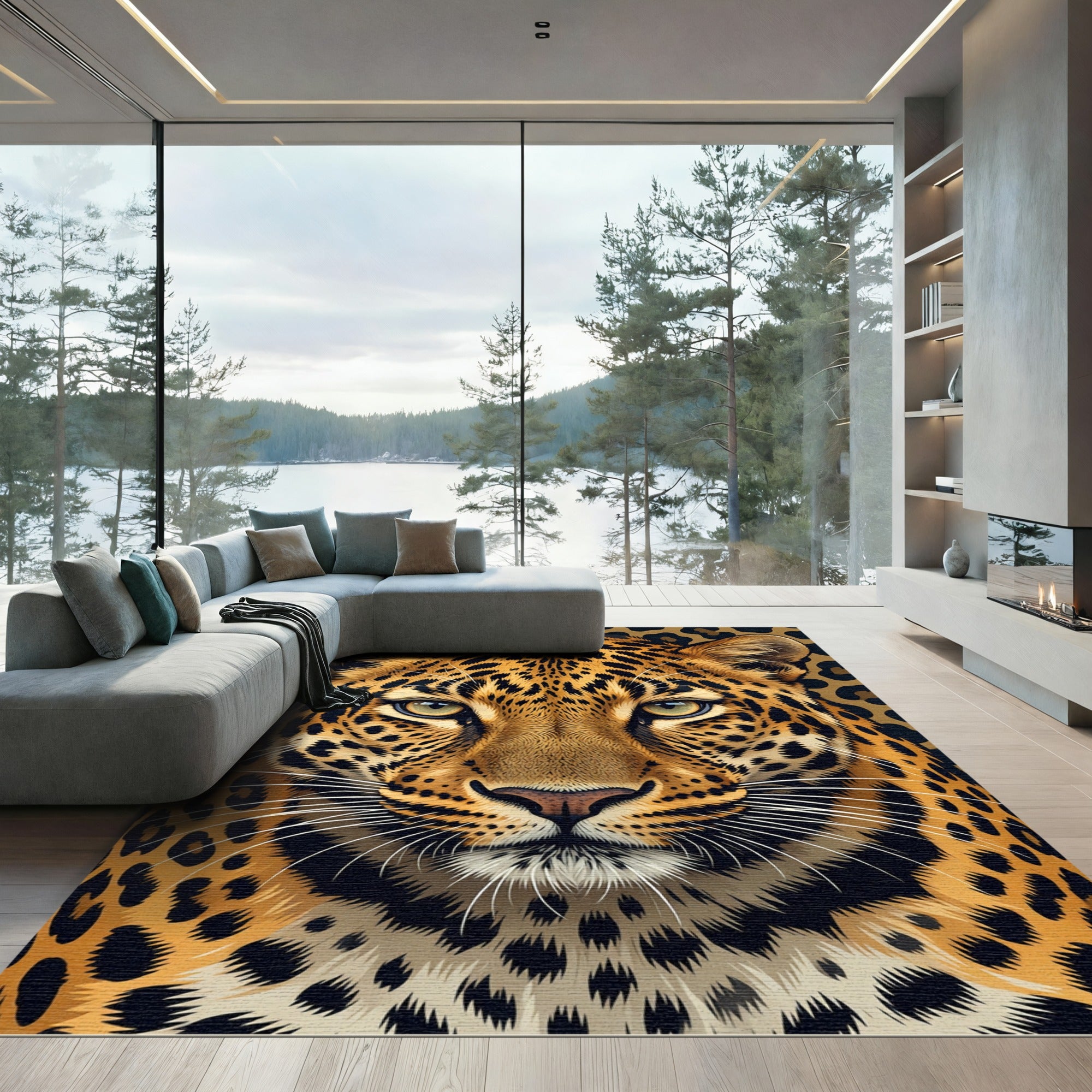 Bold Leopard Spot Close Up Rug