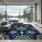 Mystic Indigo Celestial Eye Medallion Rug