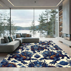 Celestial Blue Dragon Mythical Creature Rug