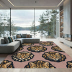 Fierce Leopard Spot Medallion Rug
