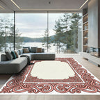 Rose Gold Swirl Border Frame Rug
