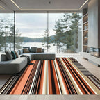 Earthy Tone Linear Stripe Rug