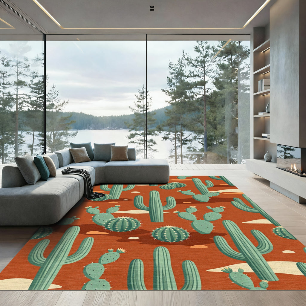 Desert Cactus Grove Area Rug