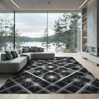 Retro Atomic Starburst Diamond Rug