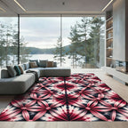 Pink Ribbon Tie Dye Mandala Rug