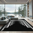 Monochromatic Infinity Tunnel Archway Abstract Rug