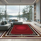 Ornate Red Gold Border Rug