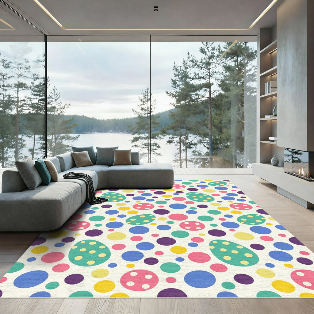 Playful Polka Dot Easter Egg Rug