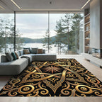 Gilded Celestial Star Ornate Filigree Rug