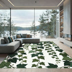 Various Green Ivy Vine Leaves Rug