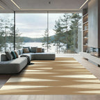 Modern Earth Tone Abstract Brush Stroke Rug