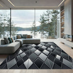 Monochromatic Gray Dimensional Diamond Geometric Rug