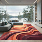 Warm Sunset Gradient Flow Rug