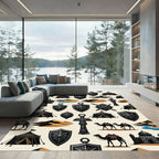 Desert Caravan Tent Shield Motif Rug