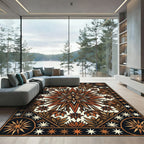 Earthy Tones Starburst Floral Medallion Rug