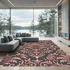 Ornate Rose Gilded Baroque Rug