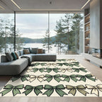 Sage and Cream Bow Garland Rug