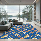 Coral Peach Blossom Garden Rug
