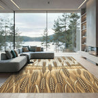 Golden Harvest Wheat Stalks Rug