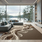 Mushroom Incense Swirl Organic Rug