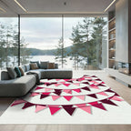 Festive Pink Pennant Bunting Garland Rug