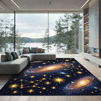 Cosmic Interstellar Galaxy Starry Night Rug