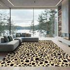 Black Spotted Tan Cheetah Hide Rug