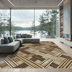 Neutral Earth Tone Woven Weave Rug