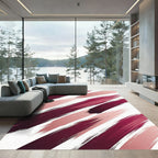 Crimson Pink Rose Strokes Rug