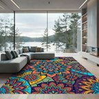 Vibrant Mandala Patchwork Medley Rug