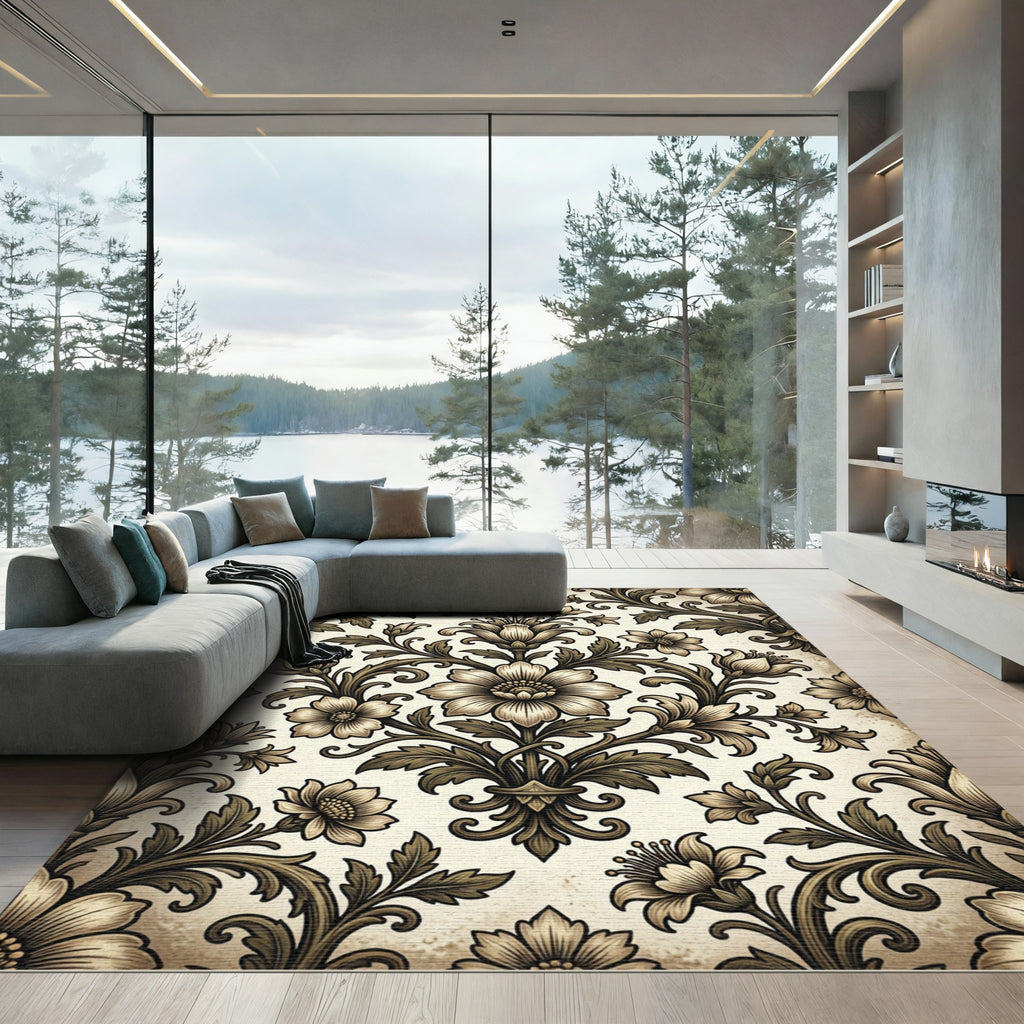 Classic Floral Acanthus Scroll Rug