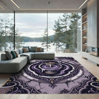 Ornate Purple Chalice Mandala Rug