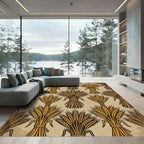 Golden Harvest Wheat Sheaf Wallpaper Rug